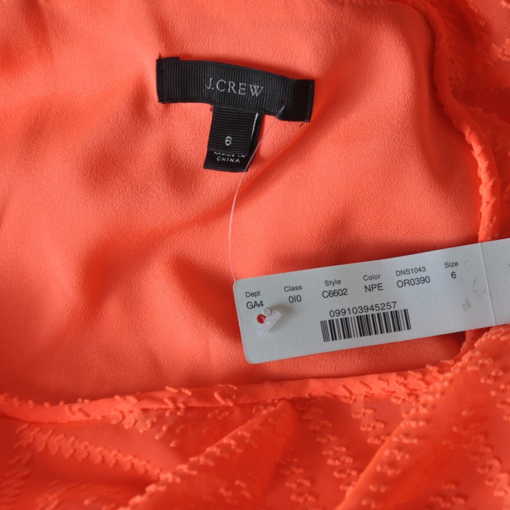 NWT J.Crew  Sleeveless Chiffon Dress in Zigzag - Picture 7 of 8